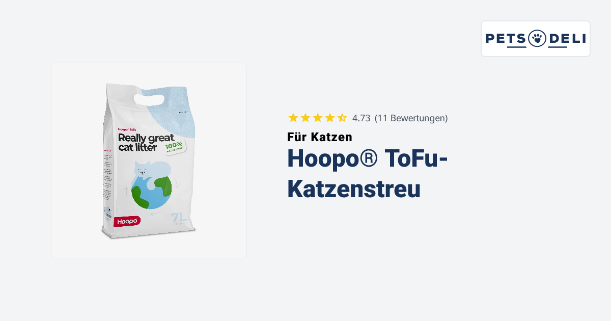 Hoopo ToFu-Katzenstreu - Pets Deli